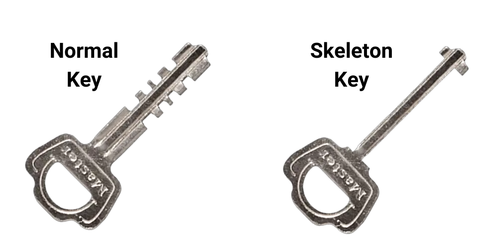 normal key vs skeleton key